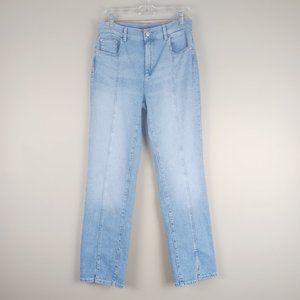 DL 1961|Patti Straight High Rise Vintage 31 Light Wash Front Slit Size 29